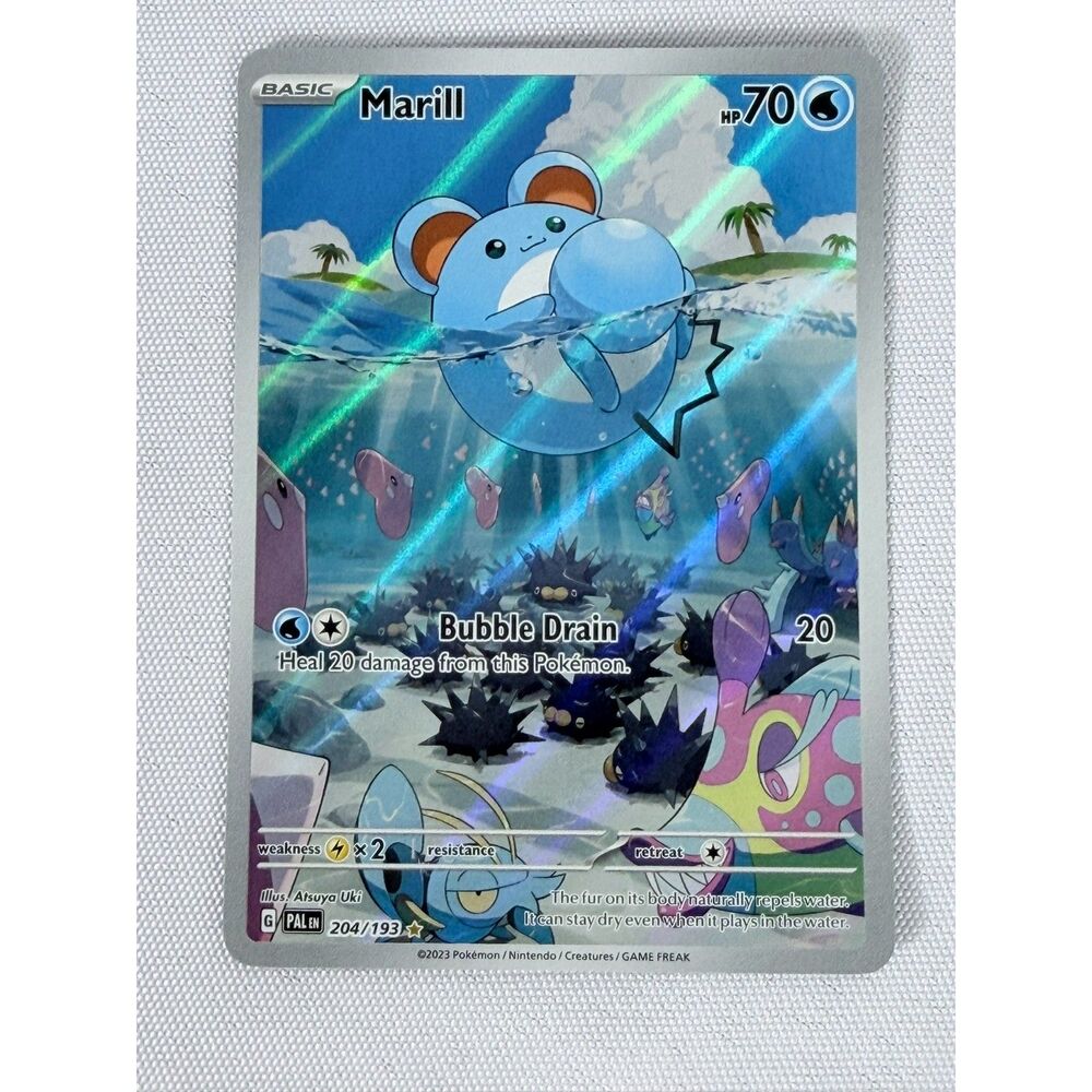 Marill 204 193 Holo Illustration Rare SV02: Paldea Evolved 204/193 NM Pokemon